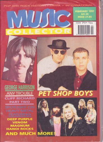 Music Collector N°24 Feb 1991 G. Harrison, Pet Shop Boys, Any Trouble, Cliff Richard, Deep Purple