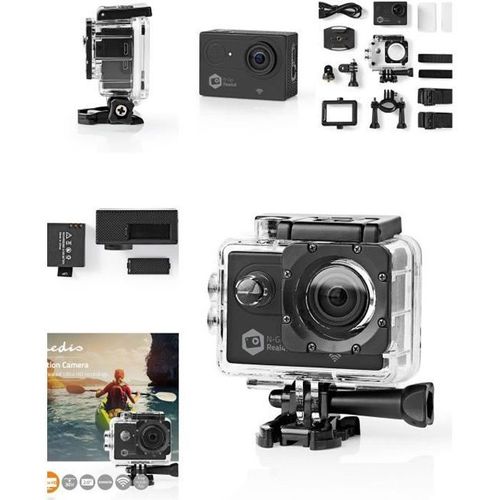 Caméra sport 4K Type GOPRO 20 MPixel Support Étanche 30.0 m 90 min Wi-Fi pour Android / IOS
