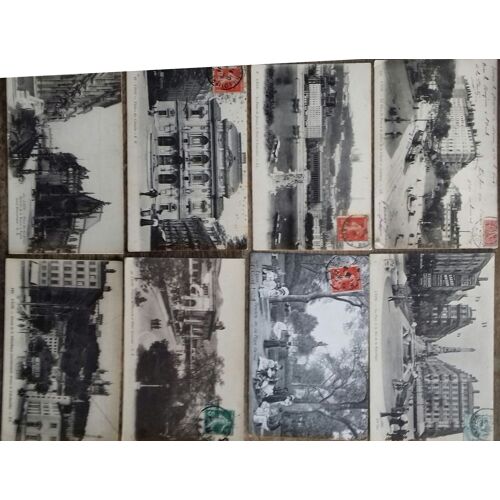 Cpa 69 Lyon Lot N°5 De 8 Cartes Très Anciennes, Place République, Cours Liberté, Carnot, Théatre, Perrache