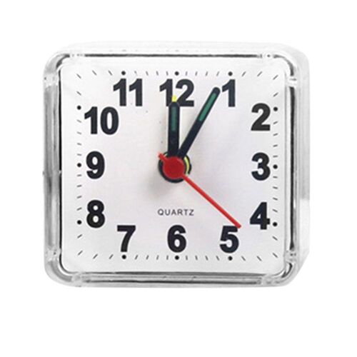 Réveil en cristal, petit format carré, créatif, mignon, pour chambre à coucher, chevet, bureau, horloge électronique