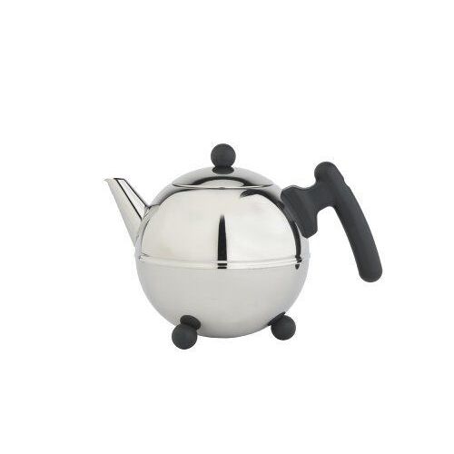 Bredemeijer 1303z Duet Bella Rond Théière Acier Inoxydable Poignée Noir 0,75 L