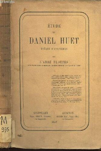 Etude Sur Daniel Huet, Eveque D'avranches