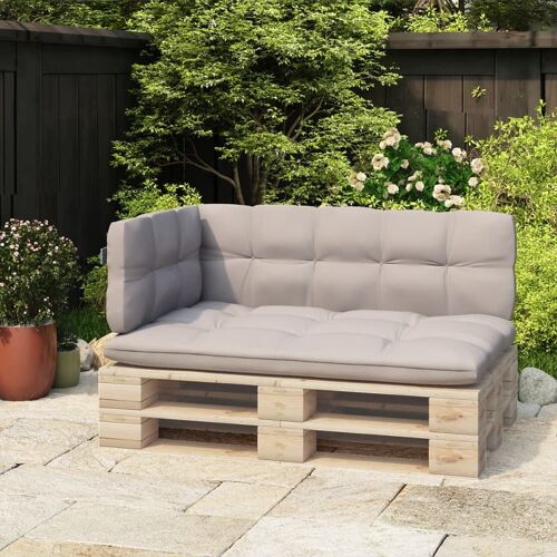 Vidaxl Dossier Pour Canapé Palette Gris 110 Cm Fer