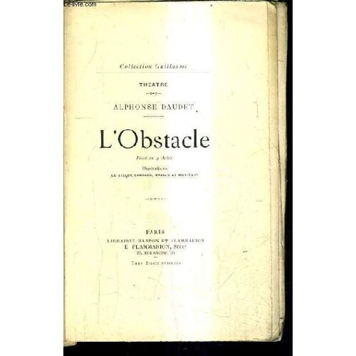 L'obstacle Piece En 4 Actes / Theatre / Collection Guillaume.
