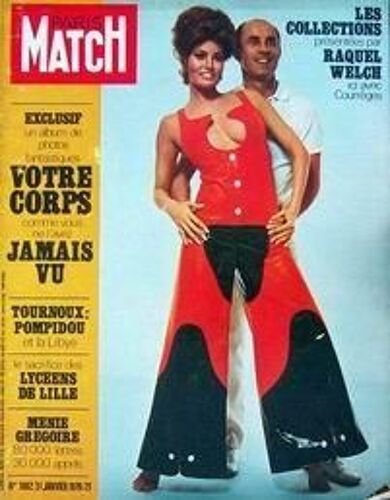 Paris Match N° 1082 Du 31/01/1970 - Les Collections Presentees Par Raquel Welch - Courreges. Votre Corps Comme Vous Ne L'avez Jamais Vu. Tournoux - Pompidou Et La Libye. Le Sacrifice Des Lyceens De Lille. Menie Gregoire. Biafra Henry De Montherlan...