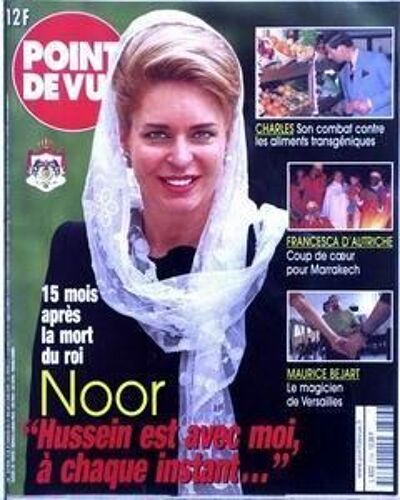 Point De Vue N° 2706 Du 31/05/2000 - Charles  -   Son Combat Contre Les Aliments Transgeniques  -  Francesca D'autriche A Marrakech -  Maurice Bejart  -   Le Magicien De Versailles  -  Apres La Mort Du Roi - Noor   -   Hussein Est Avec Moi A Chaqu...