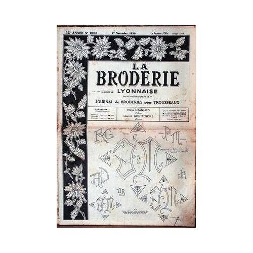 Broderie Lyonnaise (La) N° 1065 Du 01/11/1950 -