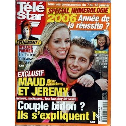 Tele Star N° 1527 Du 02/01/2006 - Special Numerologie - Dorothee - Mylene Farmer -   Maud Et Jeremy  -   Star Academy.