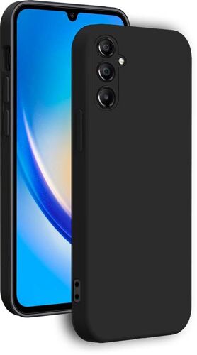 Coque Samsung G A14 4G&5G Silicone + dragonne assortie Noire Bigben