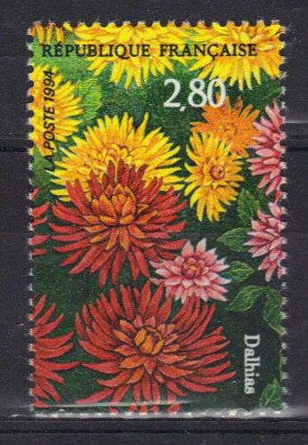 France 1994 : Flore : Dahlias - Timbre 2 F. 80 Multicolore Neuf ** Cote 7 ¿