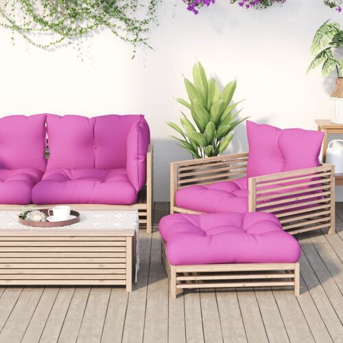 vidaXL Coussins de palette 2 pcs rose tissu Oxford