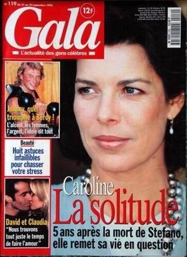 Gala N° 119 Du 21/09/1995 - Caroline  -   La Solitude - Johnny A Bercy - Beaute - David Et Claudia.