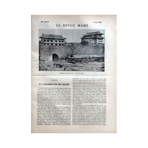Revue Mame (La) N° 305 Du 05/08/1900 - Pekin  Et L'insurrection Des Boxers - Attaque D'un Village Par Les Esclavagistes De Rabah   -   Paul Bory