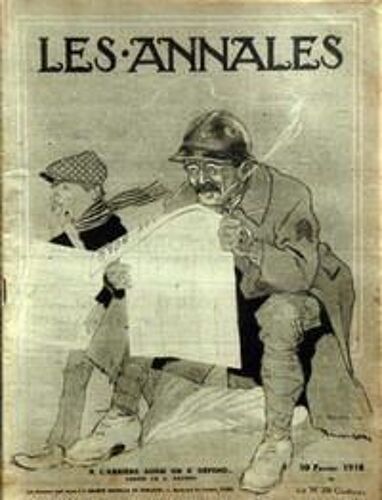 Annales (Les) N° 1807 Du 10/02/1918 - A. Rapeno - Les Imagiers De La Guerre - Poulbot.