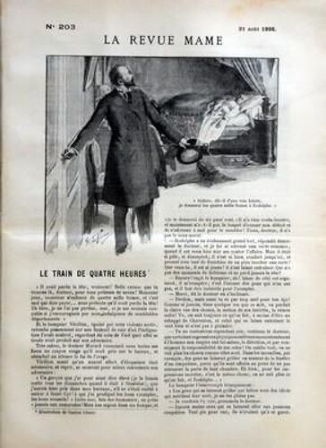Revue Mame (La) N° 203 Du 21/08/1898 - Le Train De Quatre Heures  -   Illustration De Gaston Lhuer - Edmond Rostand - Le Vase Mysterieux Par Georges Brunel - Le Marechal De Guebriant  -   Les Weymariens