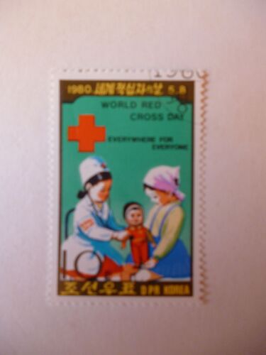 Timbre "Dprk  Corée :1980:Jour De La Croix Rouge".