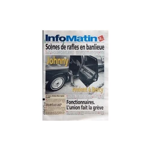 Info Matin N° 429 Du 12/09/1995 - Scenes De Rafles En Banlieue  -   Khaled Kelkal - Johnny A Bercy - Fonctionnaires  -   L'union Fait La Greve -  Air France  -   Christian Blanc Repasse Les Plats - Talons Aiguilles Pour Regarder De Haut Les Hommes...