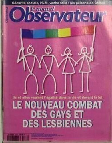 Nouvel Observateur (Le) N° 1649 Du 13/06/1996 - Securite Sociale - Hlm - Vache Folle - Les Poisons De Chirac. Le Nouveau Combat Des Gays Et Des Lesbiennes.