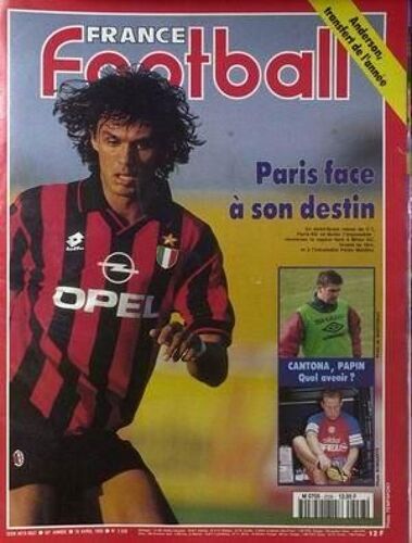 France Football N° 2558 Du 18/04/1995 - Anderson Transfert De L'anne - Paris Face A Son Destin - Cantona - Papin.