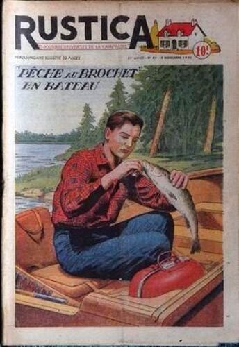 Rustica N° 45 Du 05/11/1950 - Peche Au Brochet En Bateau.