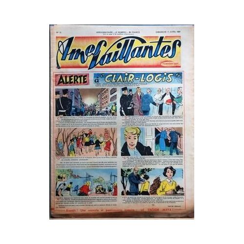 Ames Vaillantes N° 15 Du 11/04/1954 - Alerte A Clair-Logis   -   Denyse Renaud