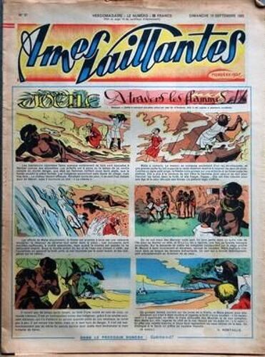 Ames Vaillantes N° 37 Du 13/09/1953 - Joelle   -   A Travers Les Flammes   -   H. Robitaillie