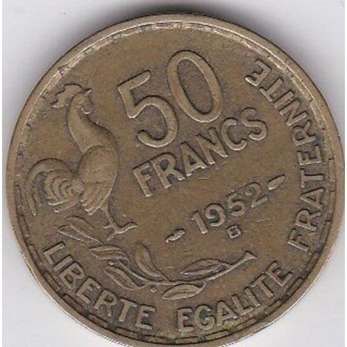 Piece De 50 Francs Guiraud 1952 B