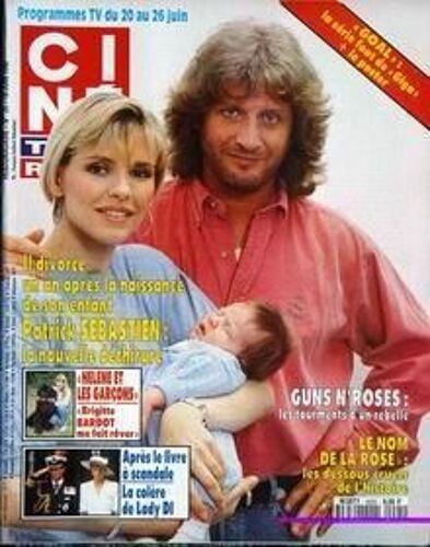 Cine Tele Revue N° 25 Du 18/06/1992 - Patrick Sebastien - Helene Et Les Garcons - La Colere De Lady Di - Guns N'roses - Le Nom De La Rose.