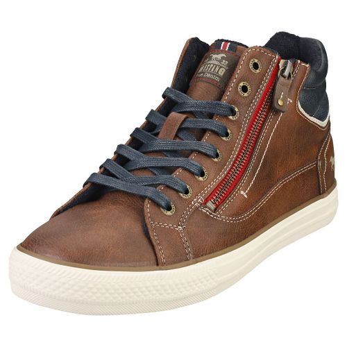 Mustang Side Zip Sneaker Baskets Décontracté Marron