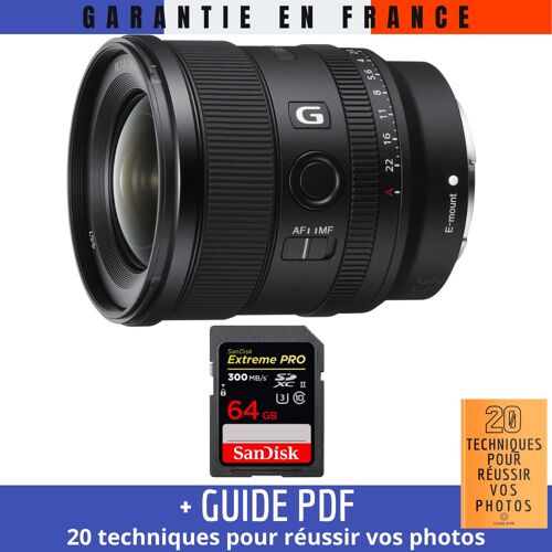Sony FE 20mm f/1.8 G + 1 SanDisk 64GB Extreme PRO UHS-II SDXC 300 MB/s + Guide PDF ""20 TECHNIQUES POUR RÉUSSIR VOS PHOTOS""