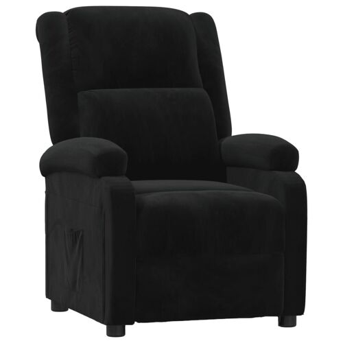 vidaXL Fauteuil inclinable Noir Velours
