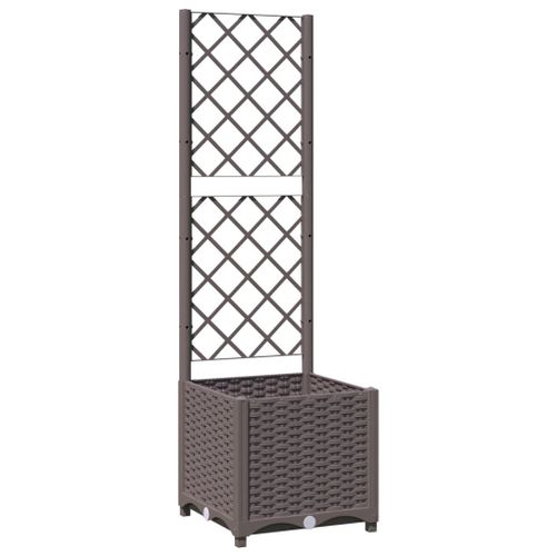 Vidaxl Jardinière Avec Treillis Marron 40x40x136 Cm Pp