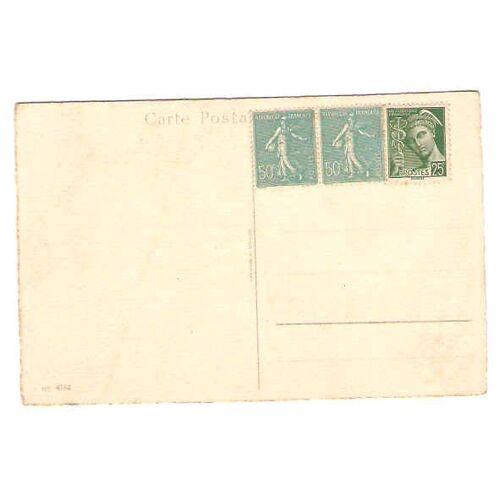 Heureux Anniversaire Fleurs Sur Carte Postale Neuve Mais Timbrée De Deux Semeuse Bleues Et D'un Mercure Vert