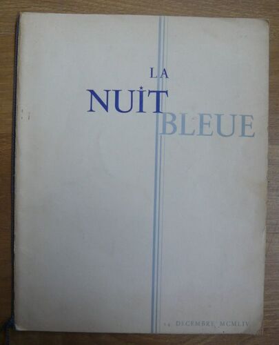 Programme De La Nuit Bleue  14 Déc. 1954 