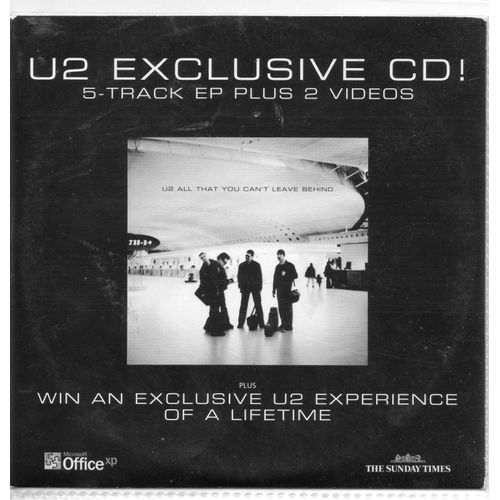 U2 - Exclusive Cd - 5 Track Ep Plus 2 Videos - Card Sleeve