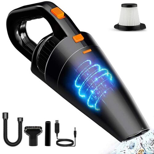Aspirateur à main sans fil haute puissance avec Charge rapide Rechargeable, lumière LED, aspirateur à main pour voiture