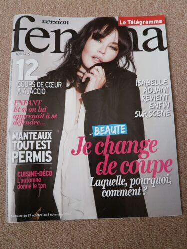 Version Femina N° 656 - Isabelle Adjani Revient Enfin Sur Scène