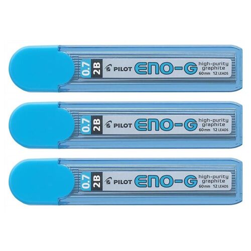 Pilot Lot De 3 Etuis De 12 Mines Eno-G Graphite Pour Porte-Mines 2b 0.7 Mm