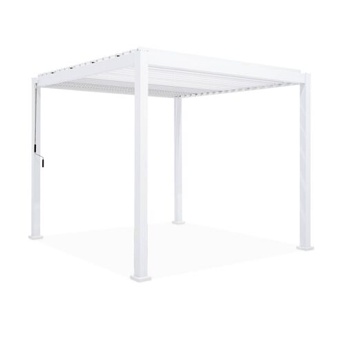 Pergola Bioclimatique Blanc - Triomphe - 3x3m. Aluminium. À Lames Orientables