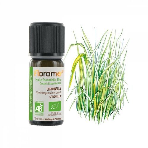 Florame ® Huile Essentielle - Citronnelle Bio Citronella - 10ml
