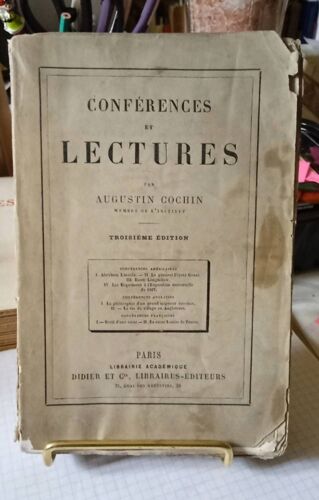 Conférences Et Lectures Augustin Cochin Troisième Édition 1877