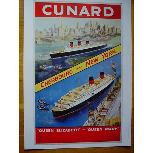Cunard Ligne, Belle Reproduction D'affiche
