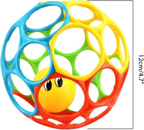 Balles Sensorielles Bébé Jouet Boule Souple Et Elastique Différentes Pour Développement Sensoriel Pour Enfants 3 Mois 6 Mois 9 Mois 12 Mois (12cm De Diamètre)