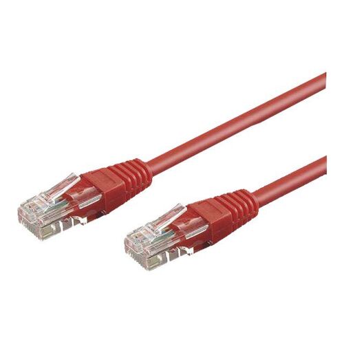 goobay - Câble réseau - RJ-45 (M) pour RJ-45 (M) - 50 cm - UTP - CAT 5e - moulé - rouge
