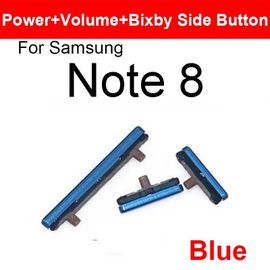 Bouton D'alimentation Marche/Arrêt Et Bouton De Volume Pour Samsung Galaxy S8 S9 S10 Plus,Bouton Latéral Bixby Pour Samsung Note 8,Pièces De Rechange - Type Note 8 Blue
