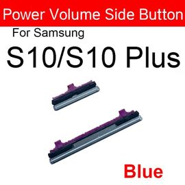 Bouton D'alimentation Marche/Arrêt Et Bouton De Volume Pour Samsung Galaxy S8 S9 S10 Plus,Bouton Latéral Bixby Pour Samsung Note 8,Pièces De Rechange - Type S10 S10 Plus Blue