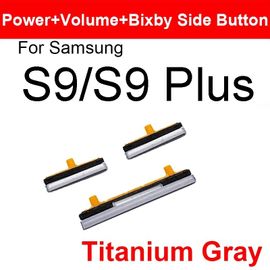Bouton D'alimentation Marche/Arrêt Et Bouton De Volume Pour Samsung Galaxy S8 S9 S10 Plus,Bouton Latéral Bixby Pour Samsung Note 8,Pièces De Rechange - Type S9 S9 Plus Grey