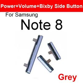 Bouton D'alimentation Marche/Arrêt Et Bouton De Volume Pour Samsung Galaxy S8 S9 S10 Plus,Bouton Latéral Bixby Pour Samsung Note 8,Pièces De Rechange - Type Note 8 Grey