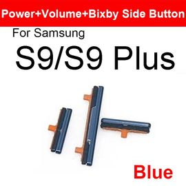 Bouton D'alimentation Marche/Arrêt Et Bouton De Volume Pour Samsung Galaxy S8 S9 S10 Plus,Bouton Latéral Bixby Pour Samsung Note 8,Pièces De Rechange - Type S9 S9 Plus Blue