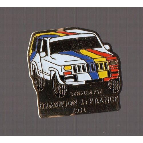 Pin's Voiture / Renault Pau Champion De France 1991 (Argenté)